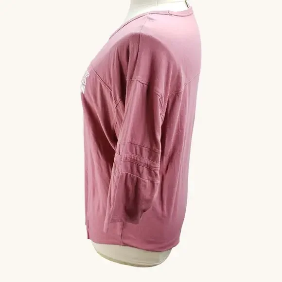 PINK Nation Victorias Secret Womens Large Cotton T-Shirt Logo Graphic Lounge Tee - Picture 3 of 11